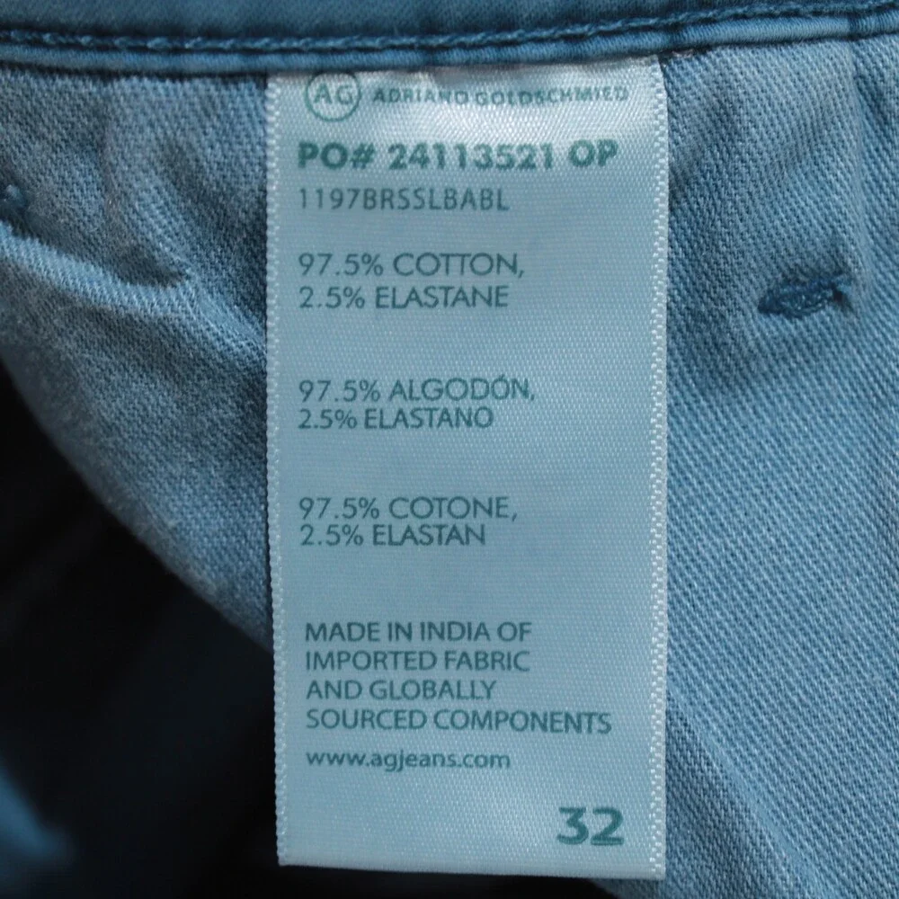 AG Adriano Goldschmied NWT Wanderer Slim Bermuda Shorts Size 32 US in Blue